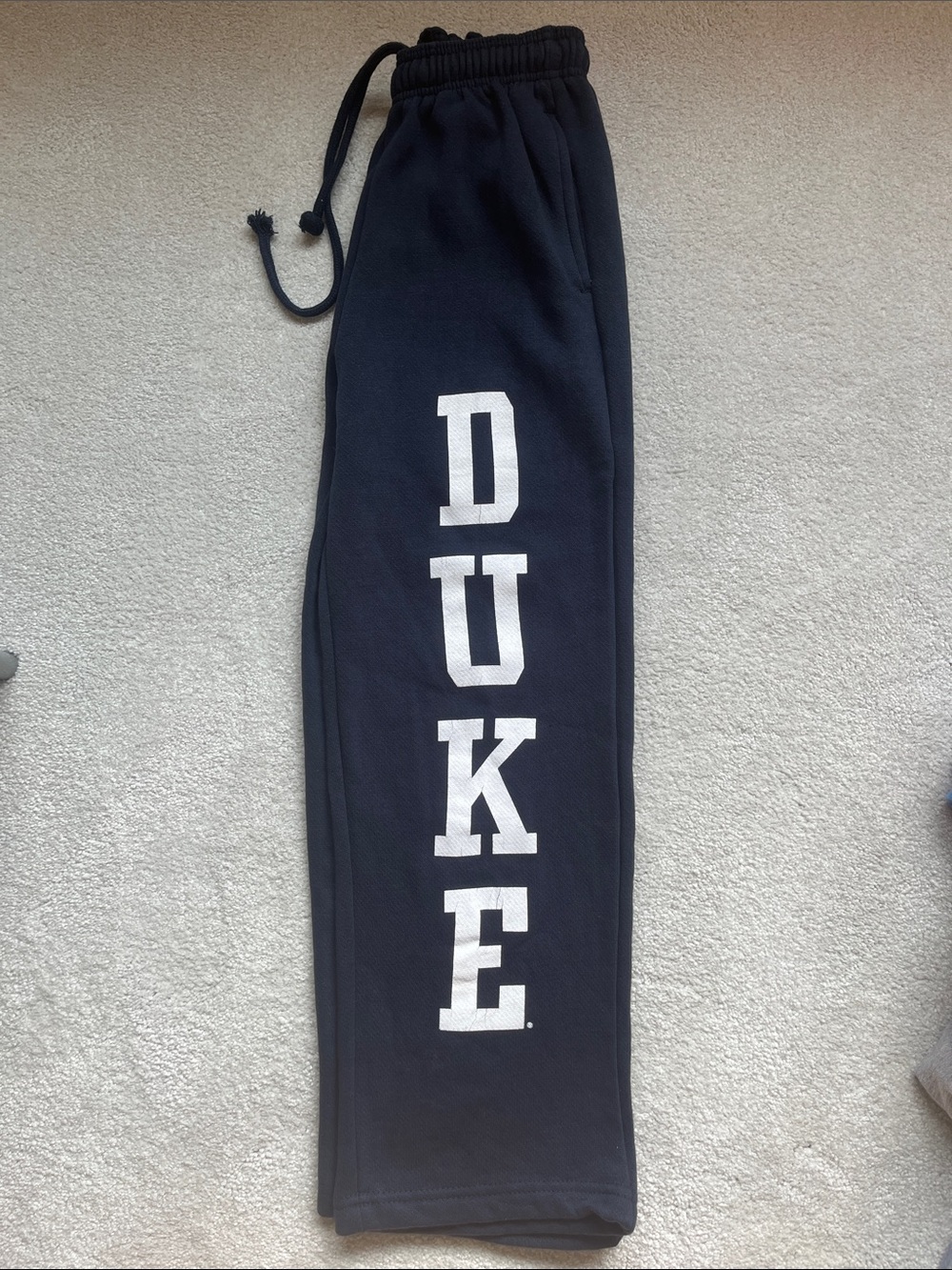 Kids Classic Navy Sweatpants with White DUKE Logo